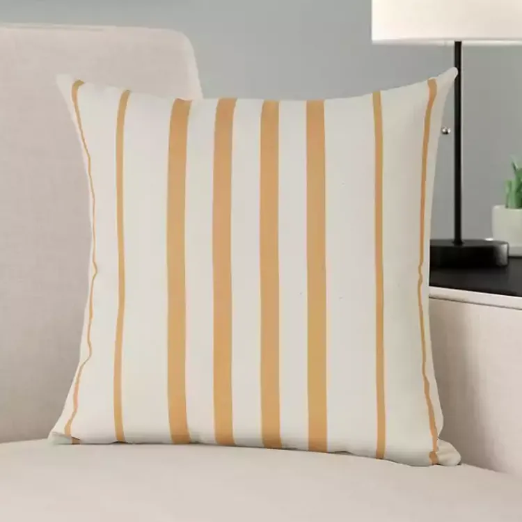 Kirklands Home Sunshine Geometric Stripes Outdoor Pillow New