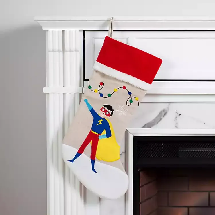 Christmas Stockings & Stocking Holders>Kirklands Home Superhero Christmas Stocking