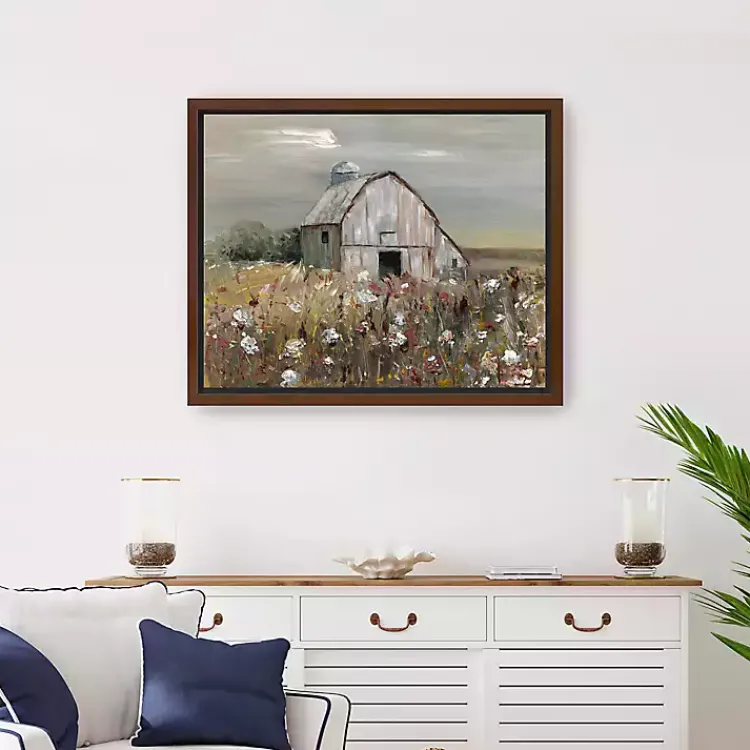 Kirklands Home Swatland Wildflower Barn Framed Canvas Art Print Online