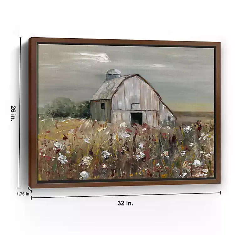 Kirklands Home Swatland Wildflower Barn Framed Canvas Art Print Online
