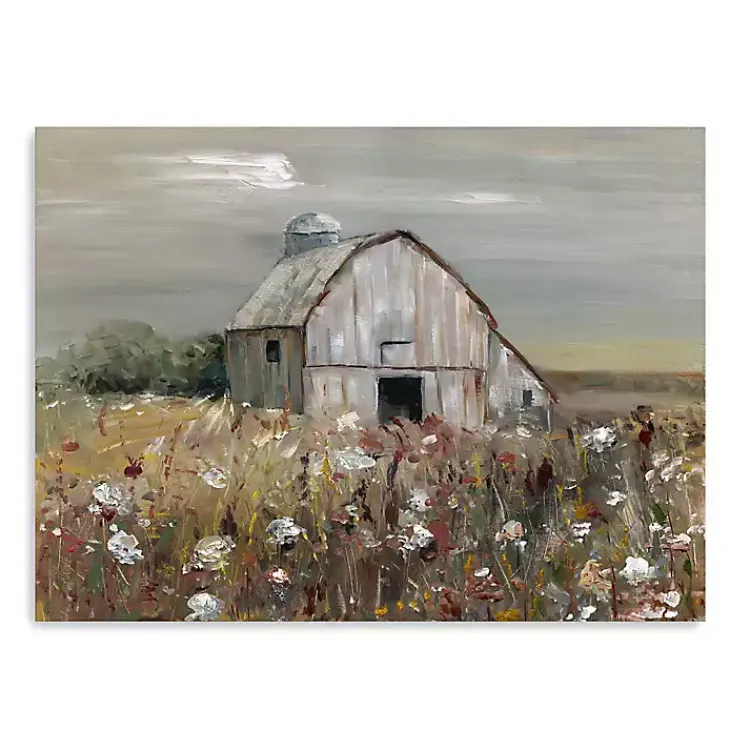 Kirklands Home Swatland Wildflower Barn Canvas Art Print Hot