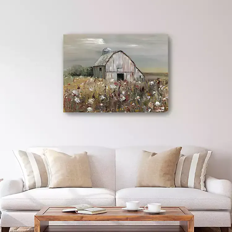 Kirklands Home Swatland Wildflower Barn Canvas Art Print Hot