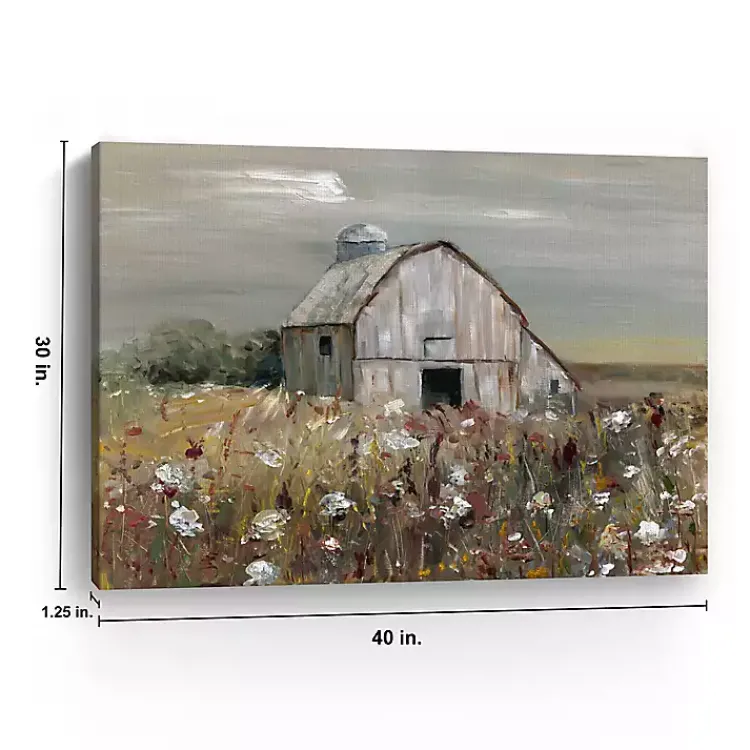 Kirklands Home Swatland Wildflower Barn Canvas Art Print Hot