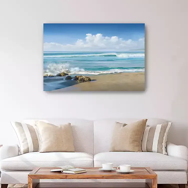 Kirklands Home Sweeping Blue Canvas Art Print, 48x32 in. Discount