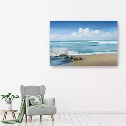 Kirklands Home Sweeping Blue Canvas Art Print, 60x40 in. Discount