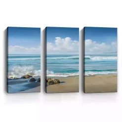 Kirklands Home Sweeping Blue Canvas Art Prints, Set of 3 Discount