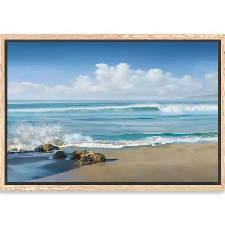 Kirklands Home Sweeping Framed Canvas Art Print Blue Outlet