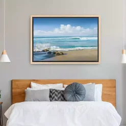 Kirklands Home Sweeping Framed Canvas Art Print Blue Outlet