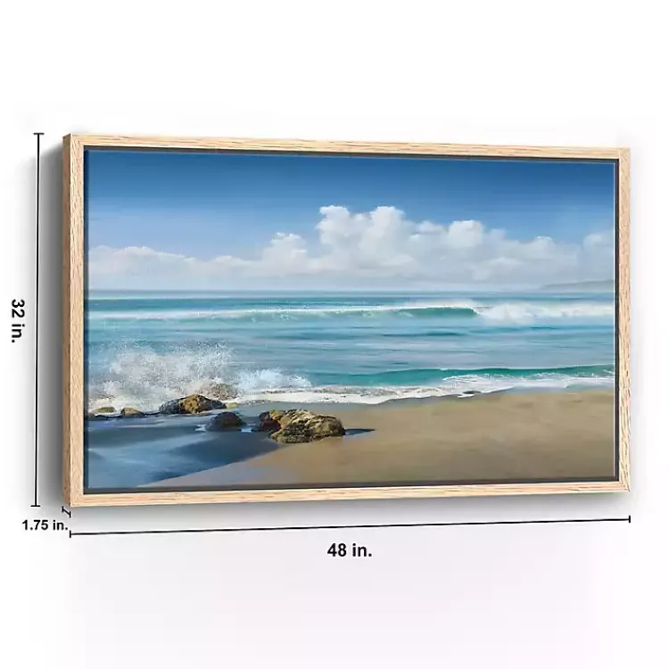 Kirklands Home Sweeping Framed Canvas Art Print Blue Outlet