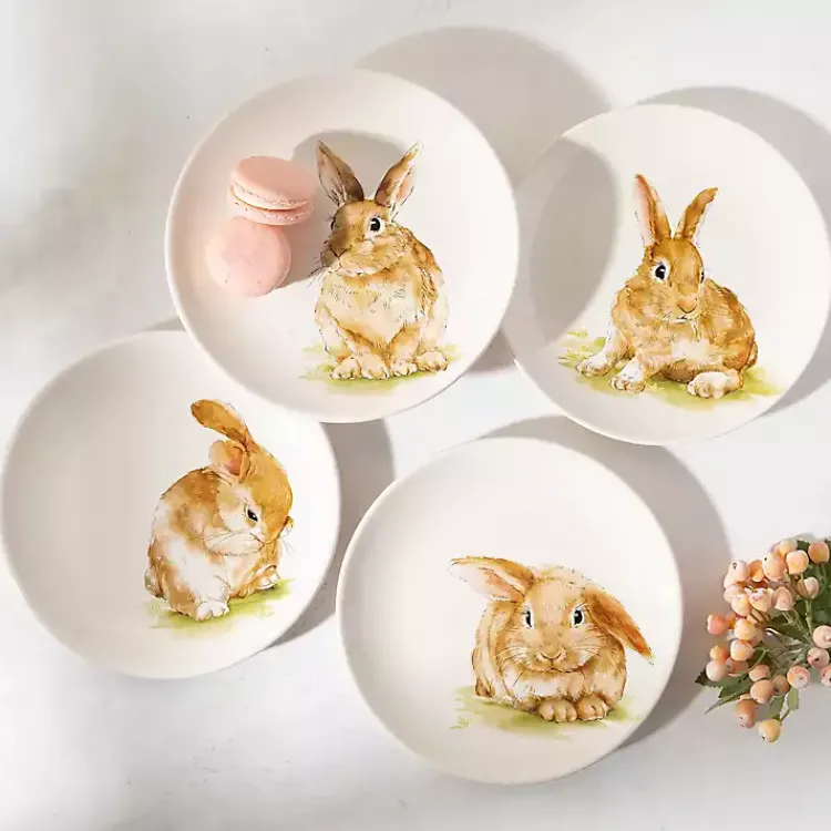 Kirklands Home Sweet Bunny Salad Plates, Set of 4 Clearance