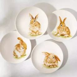 Kirklands Home Sweet Bunny Salad Plates, Set of 4 Clearance