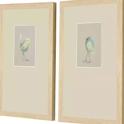 Kirklands Home Sweet Chickadees Framed Art Prints, Set of 2 Green Sale