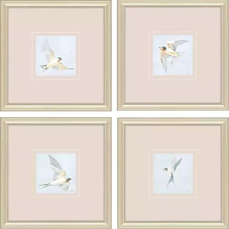 Kirklands Home Swift Birds Framed Art Prints, Set of 4 Sale