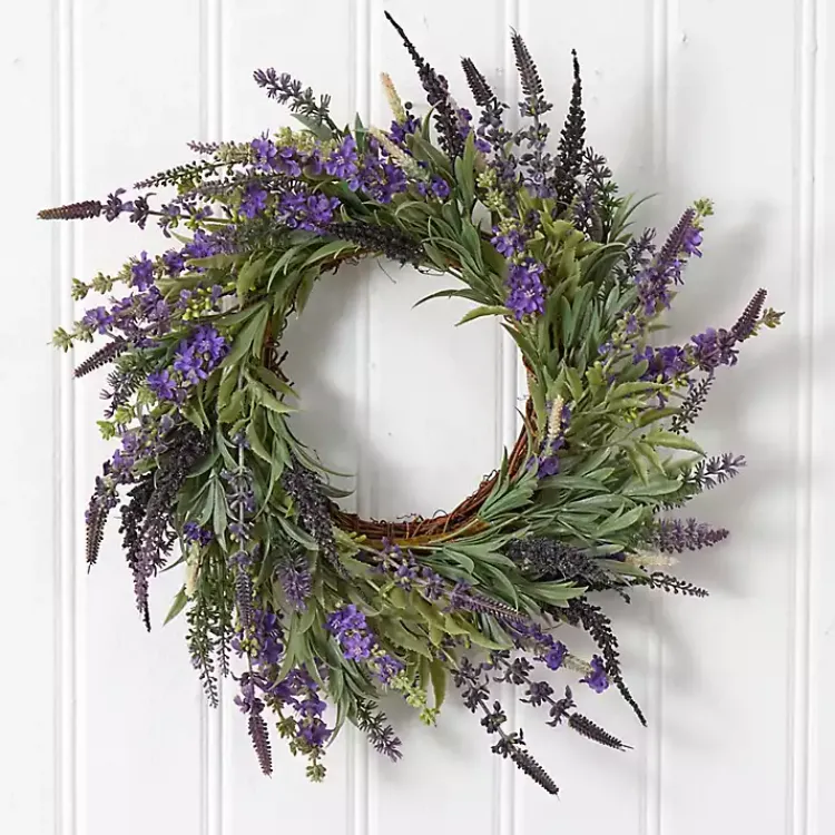 Wreaths>Kirklands Home Swirled Lavender and Greenery Wreath