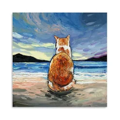Kirklands Home Tabby Cat Beach Days Canvas Art Print Online