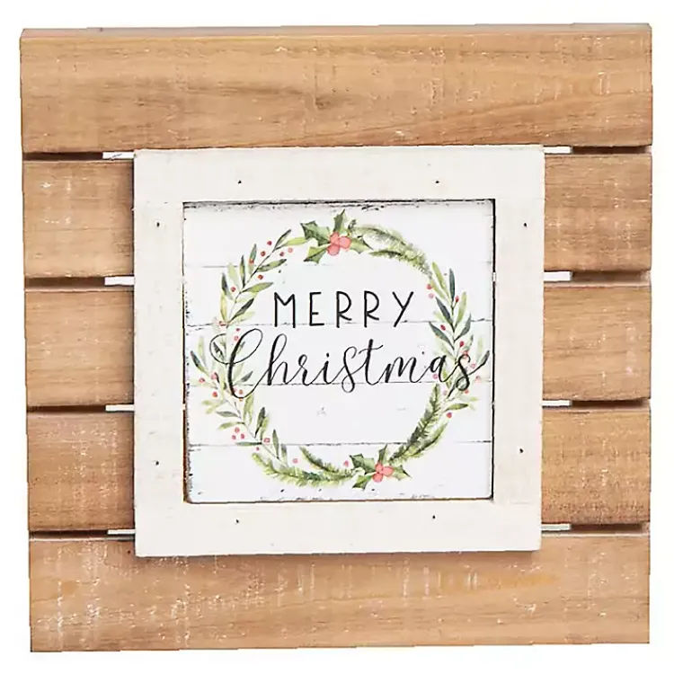 Christmas Decorations>Kirklands Home Tabletop Wood Plank Christmas Plaques, Set of 3