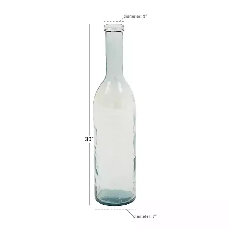 Vases>Kirklands Home Tall Farmhouse Glass Bottle Vase, 30 in.