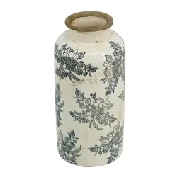 Vases>Kirklands Home Tall Gray and Ivory Vase