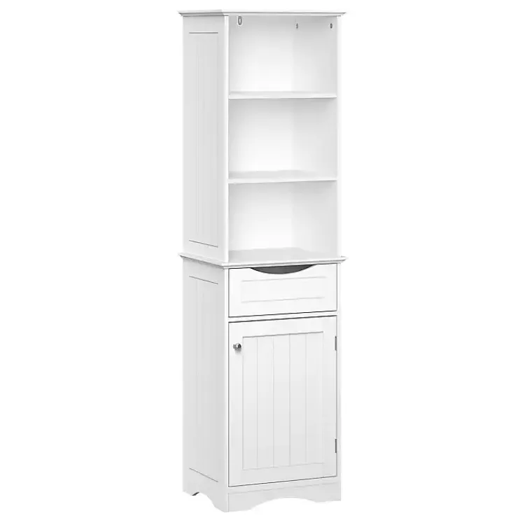 Kirklands Home Tall Open Shelves Cabinet White Sale