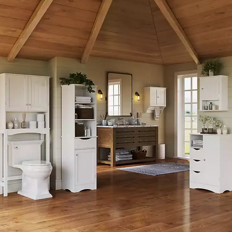 Kirklands Home Tall Open Shelves Cabinet White Sale