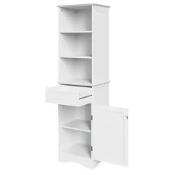 Kirklands Home Tall Open Shelves Cabinet White Sale