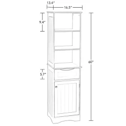 Kirklands Home Tall Open Shelves Cabinet White Sale