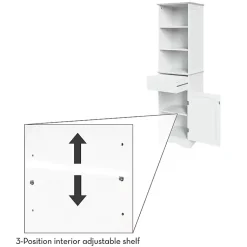 Kirklands Home Tall Open Shelves Cabinet White Sale