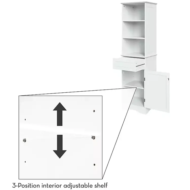 Kirklands Home Tall Open Shelves Cabinet White Sale