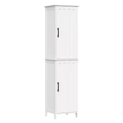 Kirklands Home Tall Wood 2-Door Storage Cabinet White Best