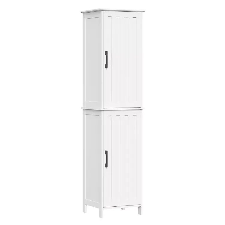 Kirklands Home Tall Wood 2-Door Storage Cabinet White Best