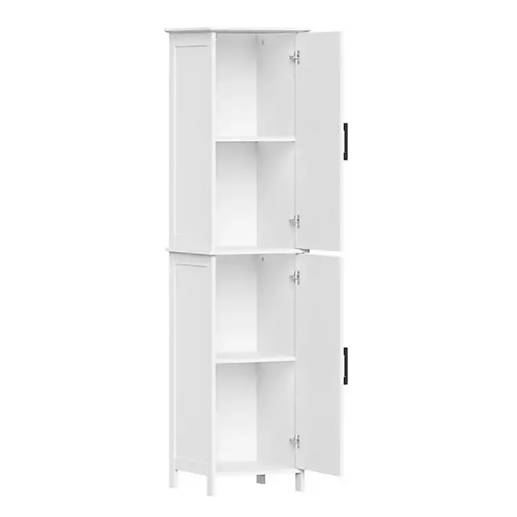 Kirklands Home Tall Wood 2-Door Storage Cabinet White Best