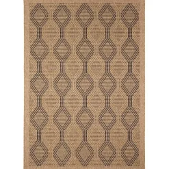 Kirklands Home Tan & Black Diamonds Indoor/Outdoor Area Rug, 5x7 Best