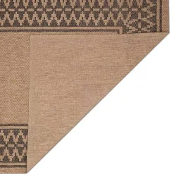 Kirklands Home Tan & Black Zig Zag Indoor/Outdoor Area Rug, 5x7 Outlet