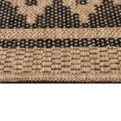 Kirklands Home Tan & Black Zig Zag Indoor/Outdoor Area Rug, 7x9 Discount