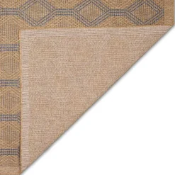 Kirklands Home Tan & Navy Diamonds Indoor/Outdoor Area Rug, 5x7