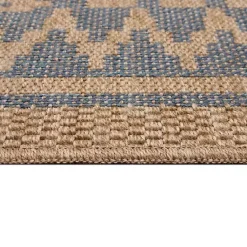 Kirklands Home Tan & Navy Zig Zag Indoor/Outdoor Area Rug, 7x9 Best