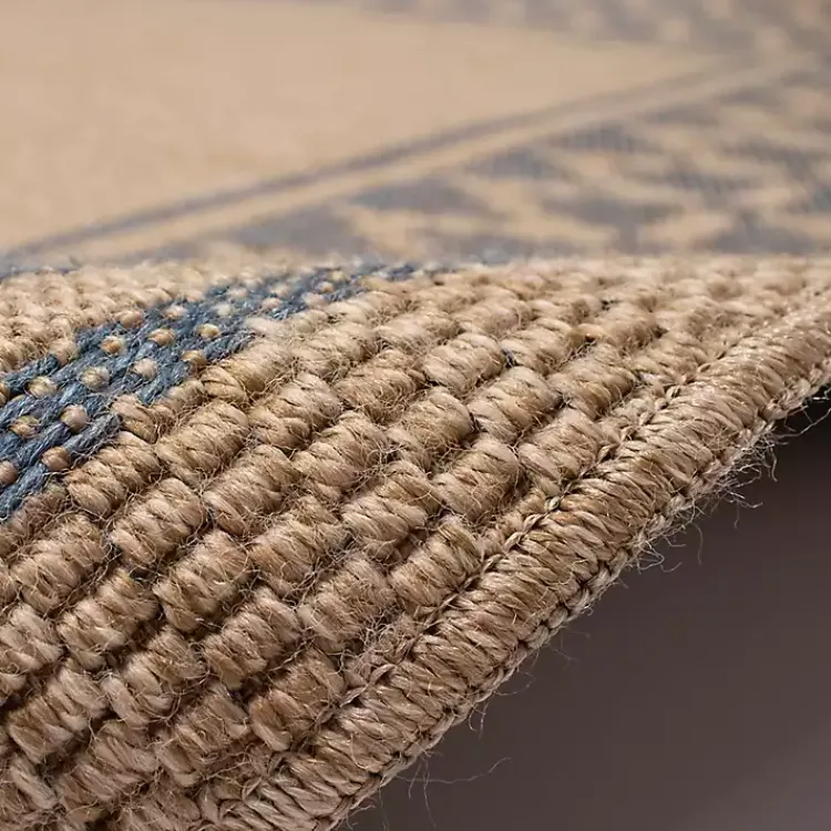 Kirklands Home Tan & Navy Zig Zag Indoor/Outdoor Area Rug, 7x9 Best