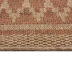 Kirklands Home Tan & Orange Zig Zag Indoor/Outdoor Area Rug, 7x9 Hot