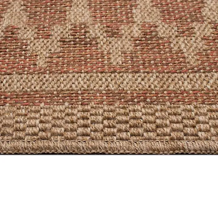 Kirklands Home Tan & Orange Zig Zag Indoor/Outdoor Area Rug, 7x9 Hot