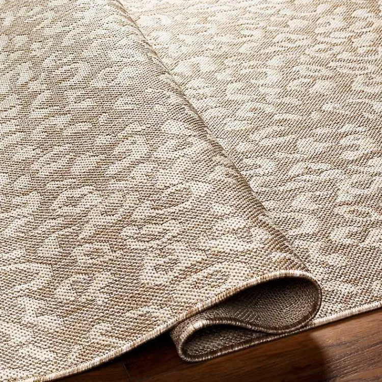 Kirklands Home Tan Amur Outdoor Rug, 5x7