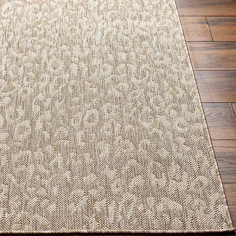 Kirklands Home Tan Amur Outdoor Rug, 5x7