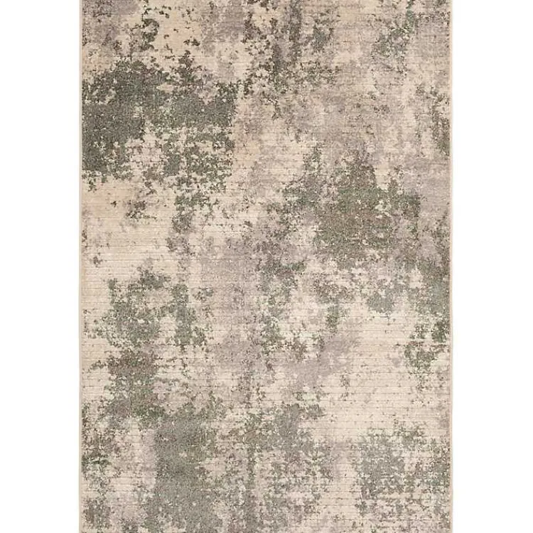 Kirklands Home and Black Abstract Livs Area Rug, 5x7 Tan Hot