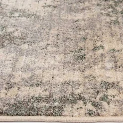 Kirklands Home and Black Abstract Livs Area Rug, 5x7 Tan Hot