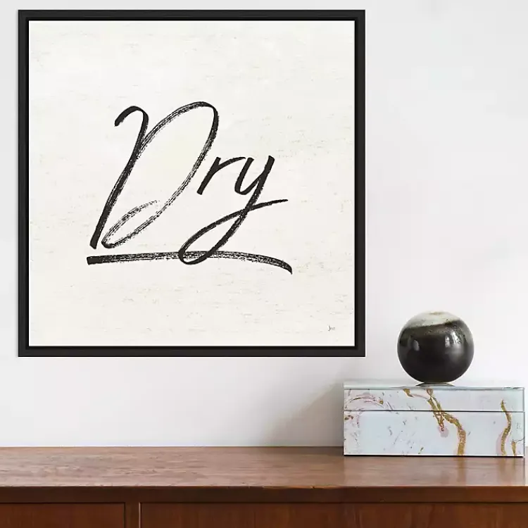 Kirklands Home Tan and Black Dry Laundry Framed Wall Plaque New
