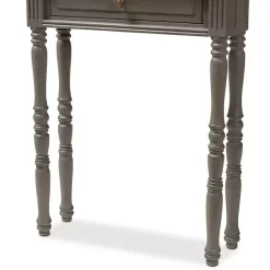 Kirklands Home Tan and Gray Ornate Ball Turned Console Table Outlet