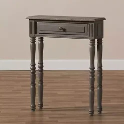 Kirklands Home Tan and Gray Ornate Ball Turned Console Table Outlet