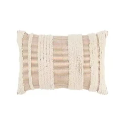 Pillows>Kirklands Home and Natural Tufted Stripes Lumbar Pillow Tan