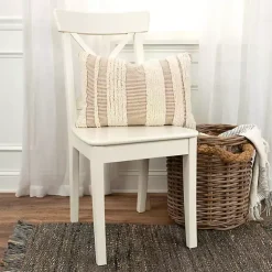 Pillows>Kirklands Home and Natural Tufted Stripes Lumbar Pillow Tan