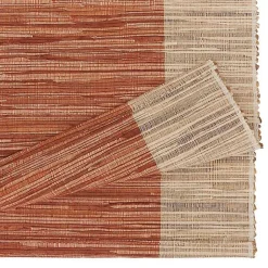 Kirklands Home Tan and Orange Shimmer Banded Table Runner Online