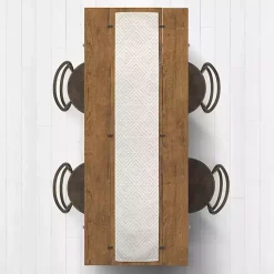 Kirklands Home Tan and White Diamond Table Runner, 90 in. Hot